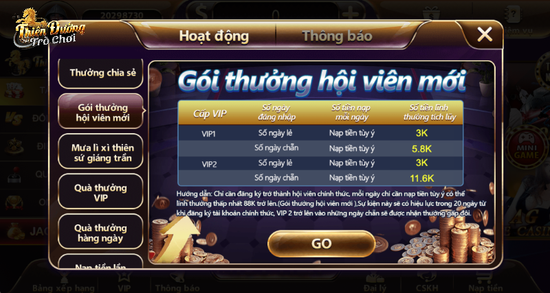 Khuyến mãi TDTC ưu đãi nạp lại